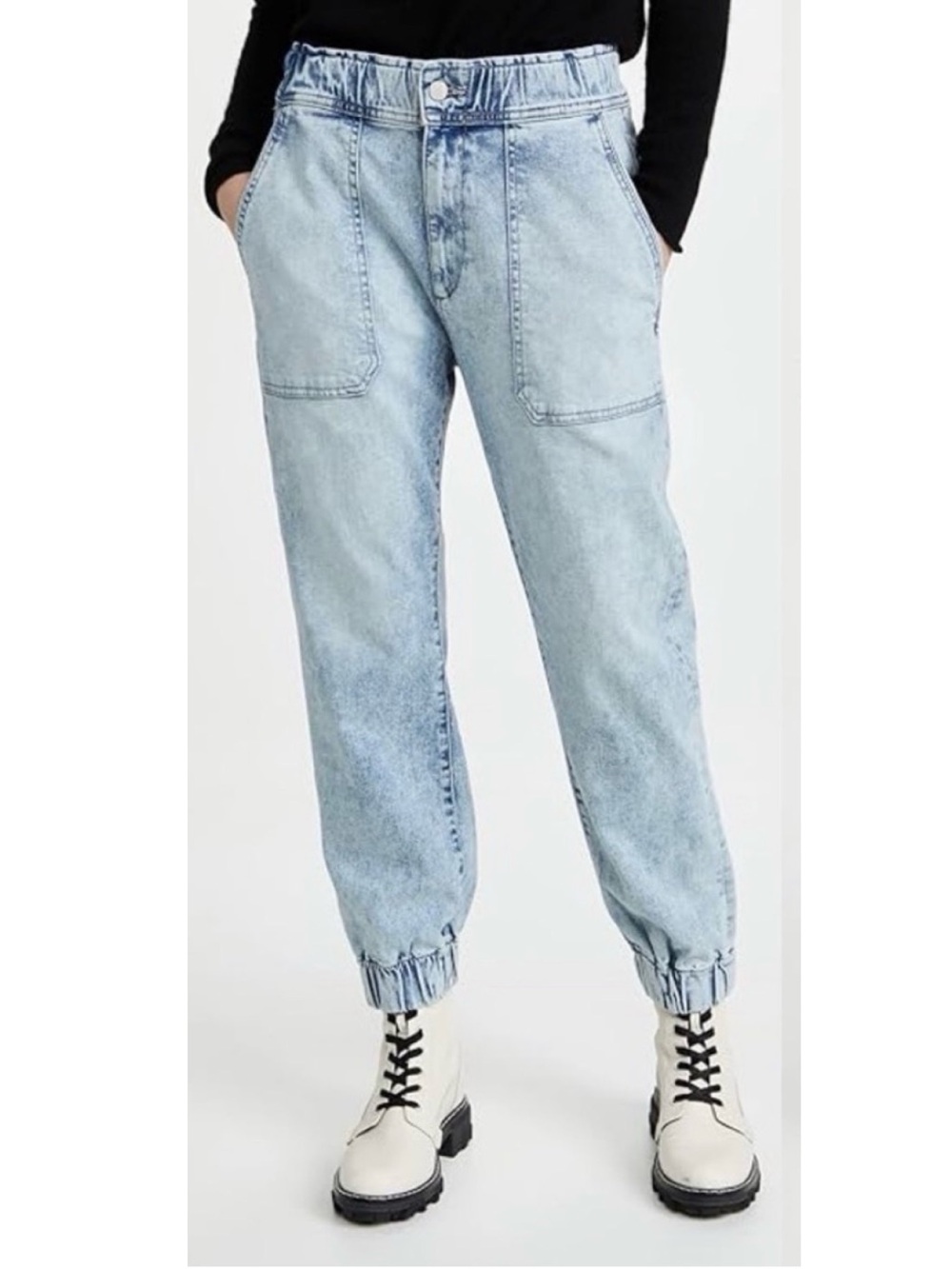 DL1961 Laura Jogger Jeans Cropped Blue Size 27